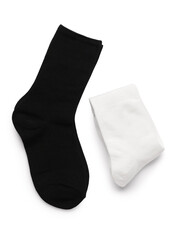 Basic color socks on white background