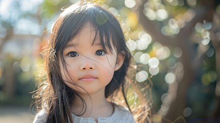 Outdoor portraits with natural light generative ai