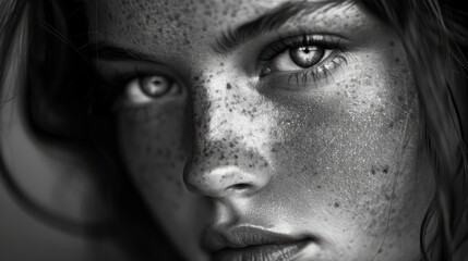 Obraz premium black and white portraits with high contrast generative ai