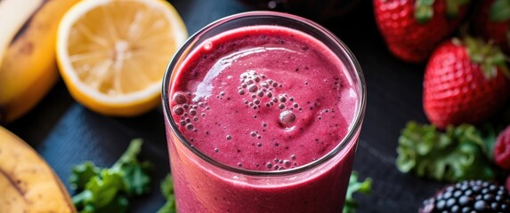 Vibrant black bean smoothie, bursting with flavor and nutrients, a colorful delight! 🥤🖤