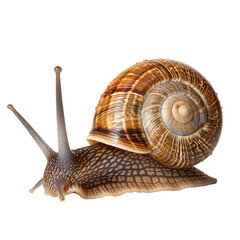 A snail set against a transparent background