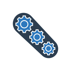 Gears Transmission Icon Sign Symbol