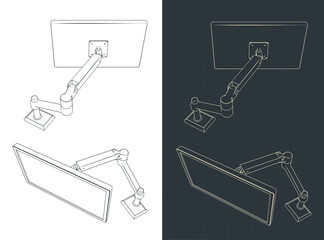 Single monitor arm mount blueprints - 793369180