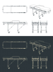 Stretchers blueprints illustrations - 793369184