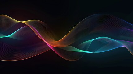 Colorful light waves background, Talking sound waves