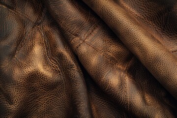 Rich Brown Leather: A Textured Tapestry of Grainy Elegance.
