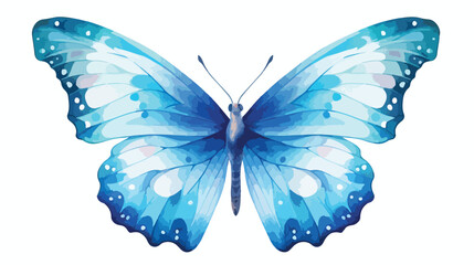Watercolor butterfly clipart 2d flat cartoon vactor - obrazy, fototapety, plakaty