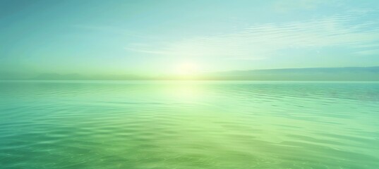 Obraz premium A Subtle Blend of Green and Blue Soft Gradient Painting Serenity and Calmness, Nature's Harmony Captured in Sublime Colors