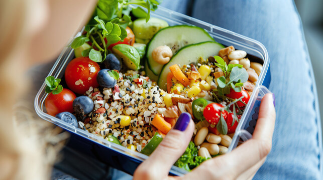 Casual Healthy Lunch Break Outdoors