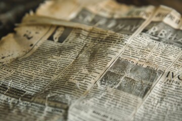 Headline Legacy: A Stacked Collection of Old Newspapers, Highlighting a Man's Picture on the Front. - obrazy, fototapety, plakaty