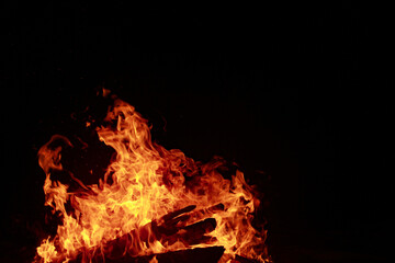 Fototapeta premium fire in the fireplace