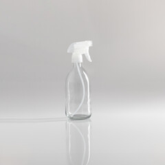 Cleaning spray bottle isolated against white background