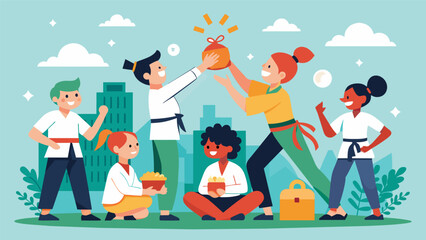 As part of their training martial arts students engage in community service projects building their skills in philanthropy and social awareness