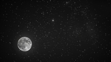 moon and stars at night generative ai
