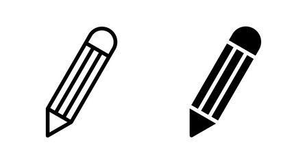 Pencil icon vector isolated on white background. Pencil vector icon