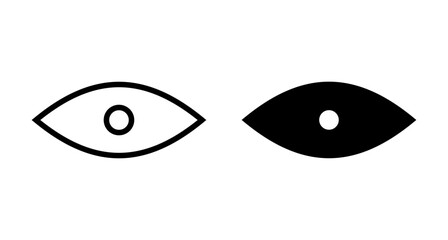 Obraz premium Eye icon vector isolated on white background. Look and Vision icon. Eye vector icon