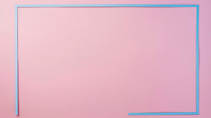 pink background with blue line border - obrazy, fototapety, plakaty