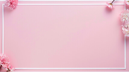 pink background with white borders - obrazy, fototapety, plakaty
