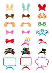 Party headbands in various shapes