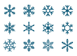 Snow flower design icon set, made with appropriate colors and line style. vector eps 10