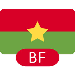 Burkina Faso Icon - obrazy, fototapety, plakaty