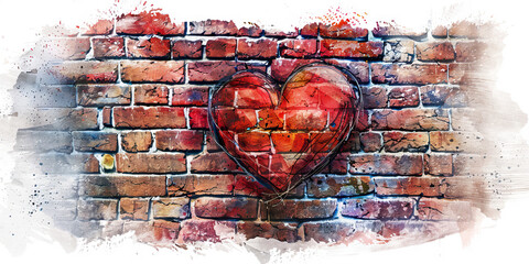 Trust Issues: The Brick Wall and Closed Heart - Imagine a brick wall surrounding a closed heart, illustrating trust issues