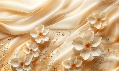photograph with a background featuring a luxurious blend of gold and white cream 
