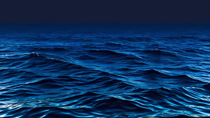 ocean background image,nighttime,aurora,blue ocean,Generative AI - obrazy, fototapety, plakaty