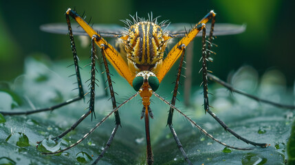Mosquito in nature cinematic
