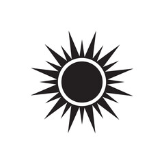 Sun Icon for Graphic Design Projects. Summer Sun Icon Vector Logo. Sun vector icon, flat summer symbol. 
