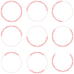 illustration of pencil draw strokes on circles
