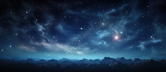 Fototapeta na wymiar 3d abstract space sky with stars and nebula Background Generative AI