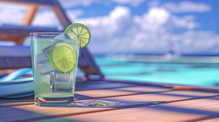 Lime water at beach