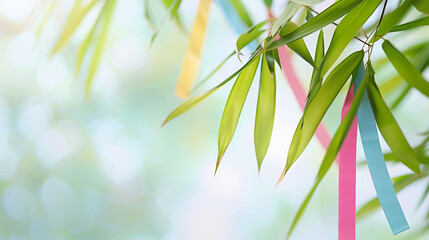 AI art, bamboo leaf background
