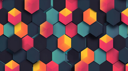 a colorful geometric pattern of squares and rectangles
