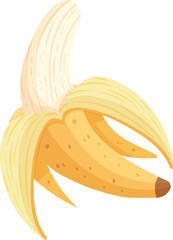 Peeled banana