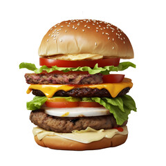 Png burger with transparent background, burger png, food png