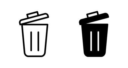 Trash icon vector isolated on white background. trash can icon. Delete icon vector