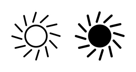 Sun icon vector isolated on white background. Sun vector icon