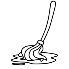 Mop handdrawn doodle illustration
