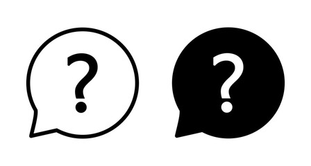 Question Icon vector isolated on white background. Question mark sign. help icon. Faq - obrazy, fototapety, plakaty