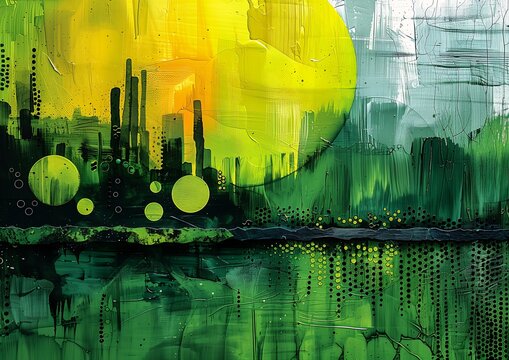 city yellow sun background green design milk abstract nature reflections azo