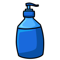 Fototapeta premium Soap Bottle handdrawn doodle illustration