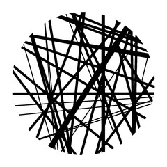 Circle hand drawn irregular hard line texture vector