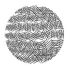 Circle hand drawn pencil texture vector