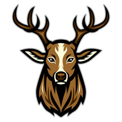 Buck head mascot. Deer logo. Animal