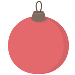 red christmas ball illustration 