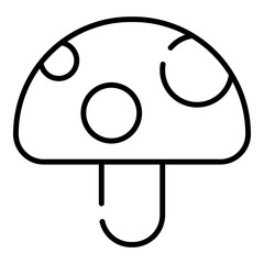 Mushroom black line icon