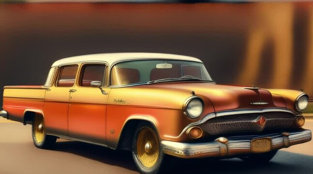 Antique cars, vintage inspired elements Capture the charm and uniqueness of a bygone era. All of this is rendered with the warm colors of alcohol ink (60 fps 7 sec).