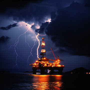 Offshore Oil Rig Secured with Robust Lightning Protection Systems